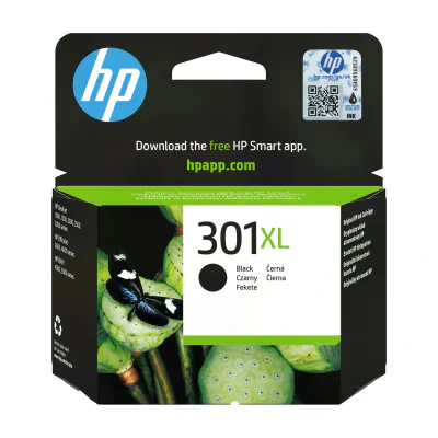 HP 301XL High Yield Black Original Ink Cartridge, High (XL) Yield, Black, Pigment-based ink, 8 ml, 1 pc(s), 360 pages