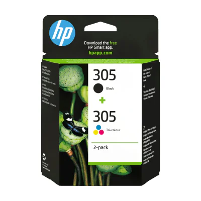 Cartuș cerneală HP 305, pachet 2 bucăți, Tri-color și Negru, Original