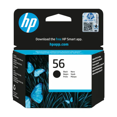 HP 56 Black Original Ink Cartridge, High (XL) Yield, Black, Pigment-based ink, 19 ml, 1 pc(s), 520 pages