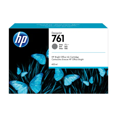 HP 761 400-ml Gray DesignJet Ink Cartridge, HP DesignJet T7100 Printer; HP DesignJet T7200 Production Printer, Thermal inkjet, Grey, CM996A, Singapore, 174 mm