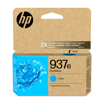 Cartuș cerneală HP 937e EvoMore Cyan Original, XL, 1650 pagini, Black