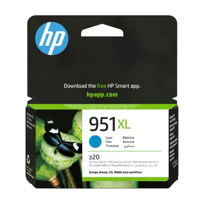 HP 951XL High Yield Cyan Original Ink Cartridge, Cyan, Pigment-based ink, 24 ml, 1 pc(s), 1500 pages