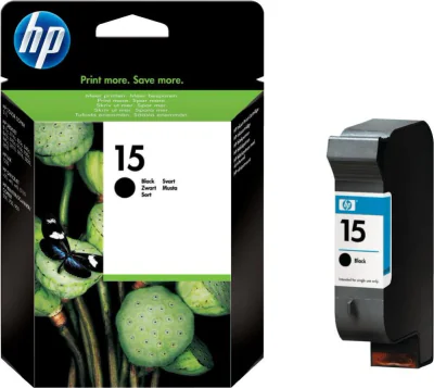 HP 15 Large Black Original Ink Cartridge, Black, Pigment-based ink, 1 pc(s), 500 pages