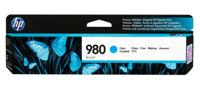 Cartus Cerneala Original HP Cyan, nr.980, pentru Office Jet X555dn|555xh|585dn|585f|585z, 6.6k, incl.TV 1.2incl.TV "D8J07A"