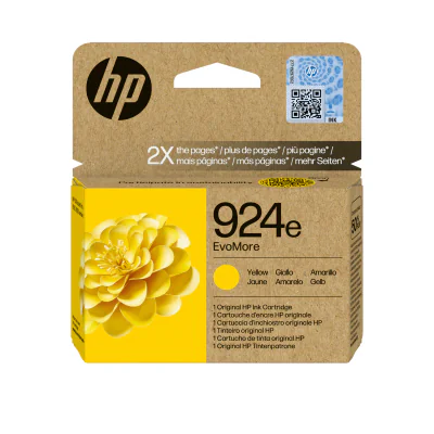 HP 924e EvoMore Yellow Original Ink Cartridge, High (XL) Yield, Yellow, 1 pc(s), 800 pages, Single pack
