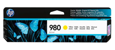 Cartus Cerneala Original HP Yellow, nr.980, pentru Office Jet X555dn|555xh|585dn|585f|585z, 6.6k, incl.TV 1.2incl.TV "D8J09A"