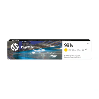 HP 981A Yellow Original PageWide Cartridge, Standard Yield, Yellow, Pigment-based ink, 68.5 ml, 1 pc(s), 6000 pages