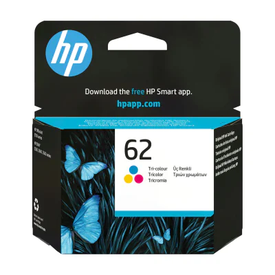Cartuș imprimantă inkjet HP 62 Tri-color, capacitate standard, 165 pagini