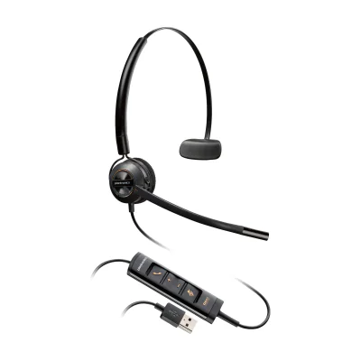 Cască Office HP Poly EncorePro 545 USB-A Convertible, monaurală, microfon boom, USB Type-A, Black