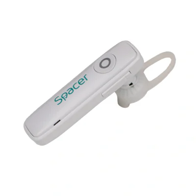 Casca Spacer wireless, pt. smartphone, monocasca, microfon pe casca, alb