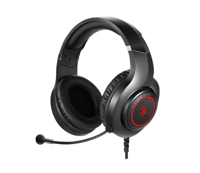 CASTI A4TECH Bloody gaming, cu fir, tip standard, utilizare multimedia (PC and more), microfon pe casca, iluminare, negru, USB, cablu 2m, "G220S"