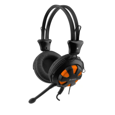 CASTI A4tech, "ComfortFit", cu fir, standard, utilizare multimedia, microfon pe brat, conectare prin Jack 3.5 mm x 2, negru / argintiu, "HS-28-2"