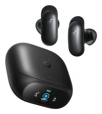 Casti Anker "Soundcore Liberty Pro 5", tip butoni, utilizare multimedia, Bluetooth 6.1, USB-C, microfon, autonomie 28 ore, ANC, Anker Thus Ai Chip, negru, "D1203G11" - 0194644308032