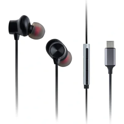 Casti Audio In Ear RP-TCM225DEK, cu fir, Microfon, Negru, USB-C, Panasonic "RP-TCM225DEK"