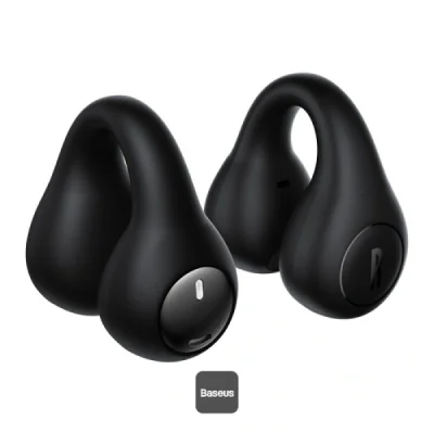 CASTI Baseus AirGo AS01 Open-Ear TWS, pt smartphone, wireless, bluetooth 5.3, microfon pe casca, 25 ore durata baterie, negru "A00069101113-00" - 6932172655396