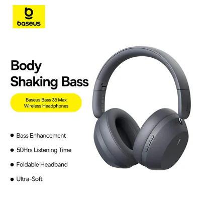 CASTI Baseus Bass 35 Max, multimedia, wireless, bluetooth 5.3,Hi-Res Sound,46h viata baterie, gri "A00070800821-00" - 6932172657833