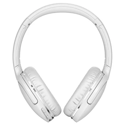 CASTI Baseus Encok D02 PRO, utilizare multimedia, smartphone, over the ear, pliabile, microfon pe casca, conectare prin Bluetooth 5.0, alb "NGTD010302" - 6932172611699