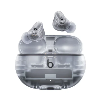 Căști Beats Studio Buds + cu anulare activă a zgomotului, in-ear, Transparent