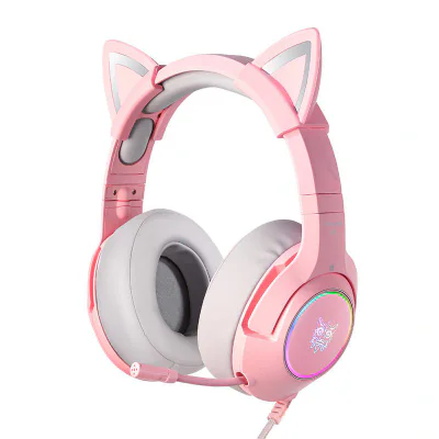 Căști de gaming ONIKUMA K9 Pink RGB