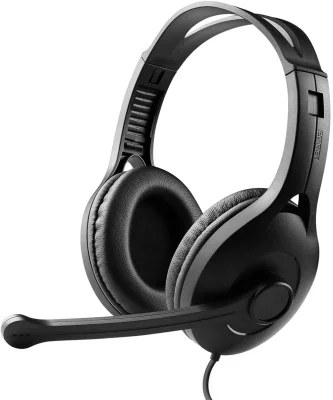 CASTI Edifier, cu fir, standard, utilizare multimedia, call center, microfon pe casca, conectare prin USB 2.0, negru, "K800-BK"