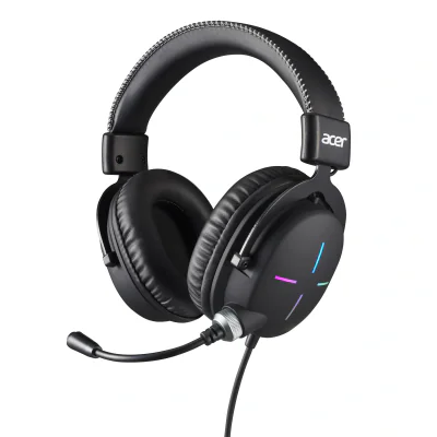 Acer Nitro Gaming Headset II NHW200, 50mm Driver, Omnidirectional Mic, Black, Wired, Gaming, 20 - 20000 Hz, 256 g, Headset, Black