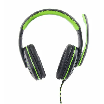Casti gaming cu microfon Esperanza Crow EGH330B stereo 2m Negru/Verde "EGH330G"
