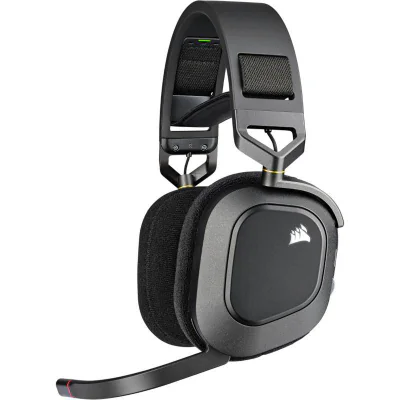 Casti Gaming Head-band CORSAIR HS80 RGB, Fara Fir, Negru
