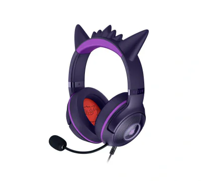 Casti Gaming Head-band RAZER Kraken Kitty V2 - Pokemon Gengar Ed., Wireless, Roz