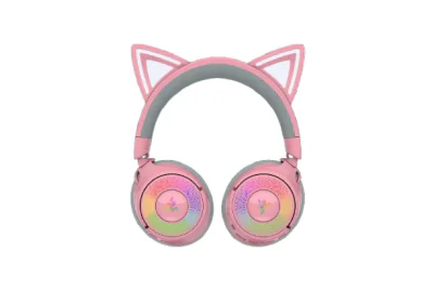 Casti Gaming Head-band Razer Kraken Kitty V3 Pro - Quartz, wireless, Roz
