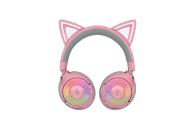 Casti Gaming Head-band Razer Kraken Kitty V3 Pro - Quartz, wireless, Roz