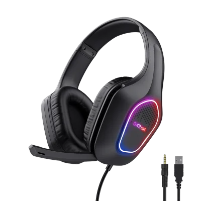 Casti Gaming Head-band Trust GXT 416 Zirox, Wired, Negru