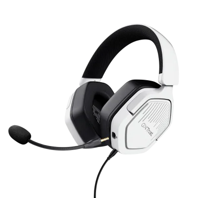 Casti Gaming Head-band Trust GXT492W Carus, Wired, Alb