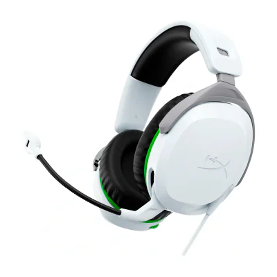 Căști Gaming HP HyperX CloudX Stinger II, cu fir, pentru Xbox, microfon, reducere activă a zgomotului, White