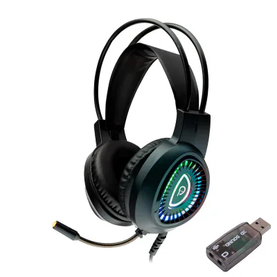 Casti Gaming Over-ear SPACER Spacer RGB, Wired, Negru