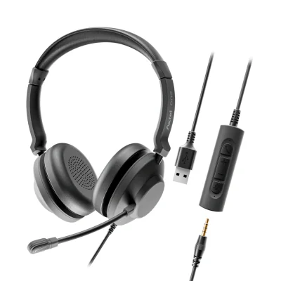 Casti Head-band AXTEL Axtel One UC35, Cu fir, Negru