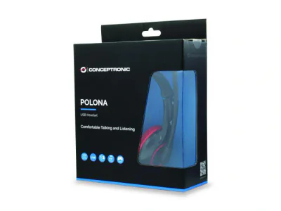 Casti Head-band CONCEPTRONIC CCHATSTARU2R, Wired, Rosu