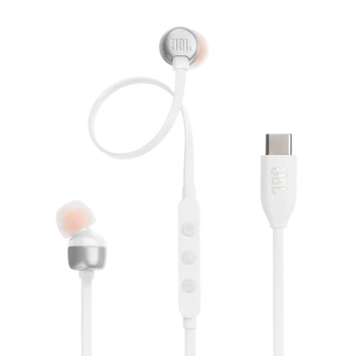 Casti In-ear JBL Tune 310C, Wired, Alb