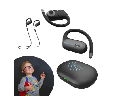 Casti In-ear POWERLOCUS Jumpy, Wireless, Negru