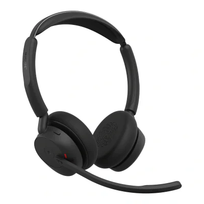 Jabra Evolve3 45 MS - USB-C with Dongle - Stereo (Charging Stand), Wireless, Office/Call center, 102 g, Headset, Black