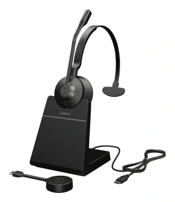 Jabra Engage 55 SE - USB-C UC Mono (Include Stand), EMEA/APAC, Wireless, 40 - 16000 Hz, Office/Call center, 57 g, Headset, Black