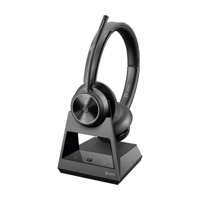 HP Poly Savi 7320 Office Stereo DECT 1880-1900 MHz Headset, Wired, Calls/Music, 20 - 20000 Hz, 160 g, Headset, Black