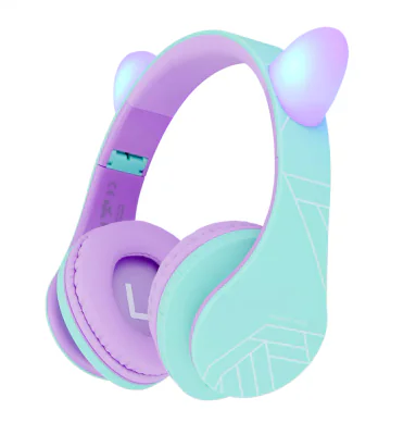 Casti Over-ear PowerLocus KidsCats, wireless, Multicolor