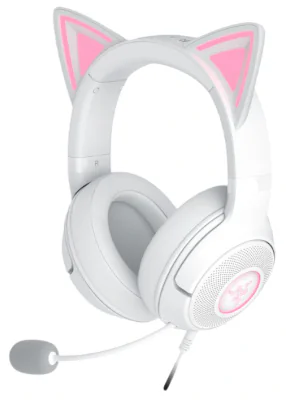 Casti Gaming Head-band RAZER Kraken Kitty V2, Wired, Alb