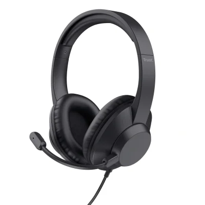 Casti Head-band Trust Ayda Max USB, Wired, Negru