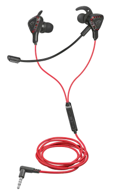 Casti Trust GXT 408 Cobra, rosu/negru
