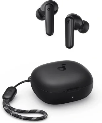 Casti TWS Anker "R50i", tip butoni, utilizare multimedia, Bluetooth 5.3, 2 x mic, durata baterie pana la 30 ore, IPX5, negru, "A3949G12" - 0194644199432