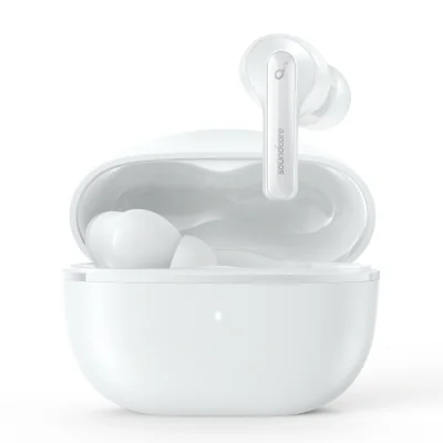 Casti TWS Anker "Soundcore Note 3i", tip butoni, utilizare multimedia, Bluetooth 5.2, 4 x mic, durata baterie pana la 36 ore, Noise cancelling, alb, "A3983G22" - 0194644131791