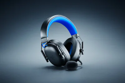 Casti wireless Razer Blackshark V3 X Hyperspeed for Playstation, microfon uni-directional, izolare fonică activă, sistem sunet 7.1, frecventa 20 - 28000, autonomie 70 ore, negru