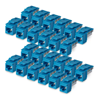 CAT6 KEYSTONE JACK 24-PACK/24-PACK90-DEGREE 110 PUNCH DOWN