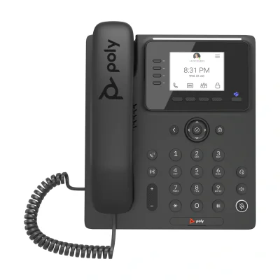 HP Poly CCX 350 Business Media Phone for Microsoft Teams and PoE-enabled, IP Phone, Black, Wired handset, Android 12, LCD, 7.11 cm (2.8")